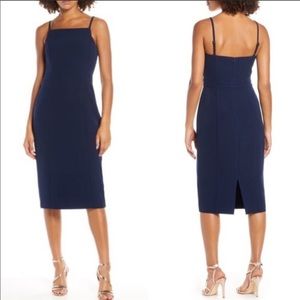 Anthropologie Harlyn Dress Sz Med Navy Body-Con